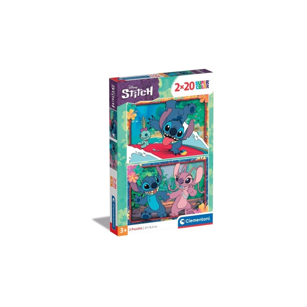 Clementoni Clementoni Supercolor Disney Stitch, 20 styck, Tecknade seri...