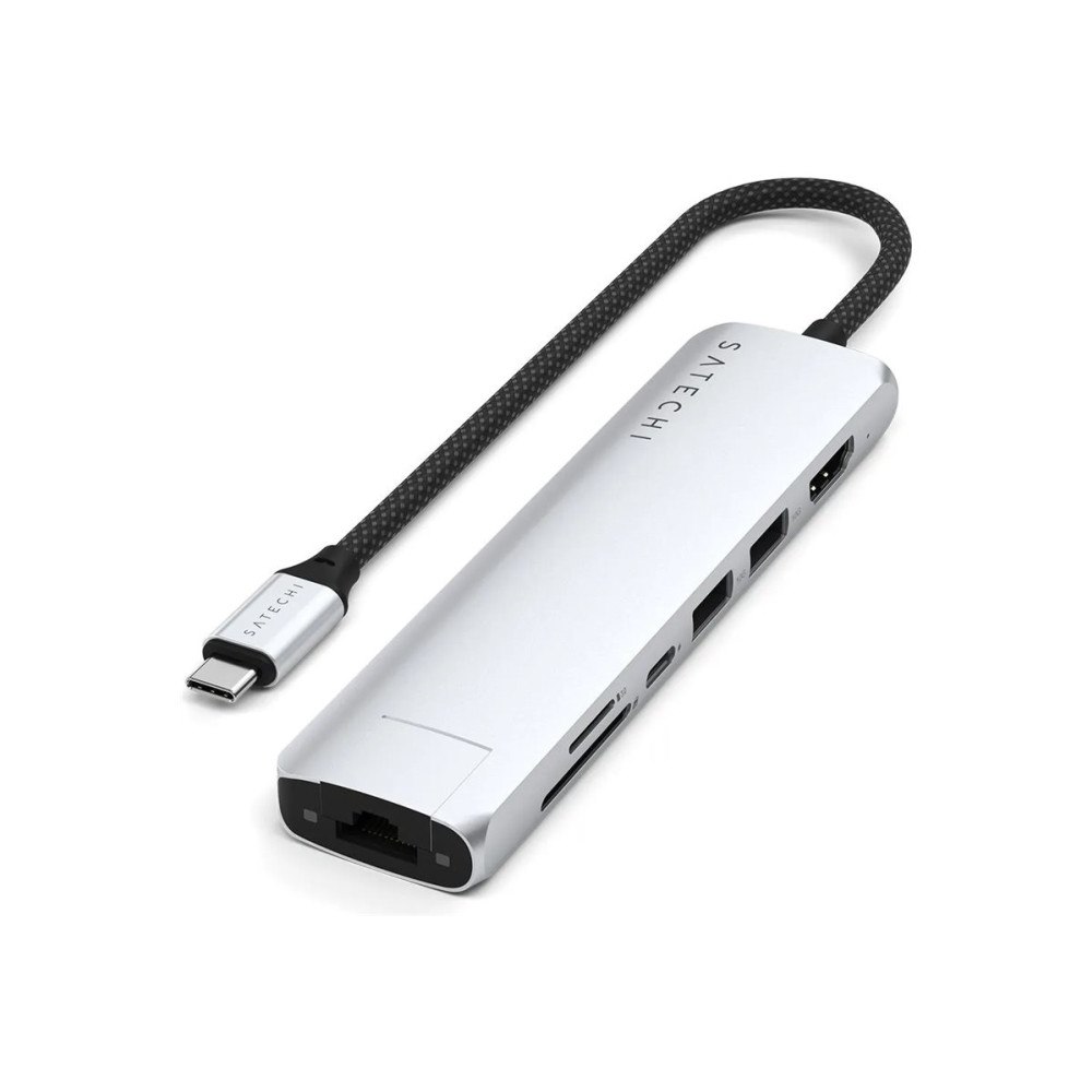 Satechi Satechi 7-in-1 - dockningsstation - USB-C / USB 3.2 Gen 2 x 2 - HDMI - 1GbE