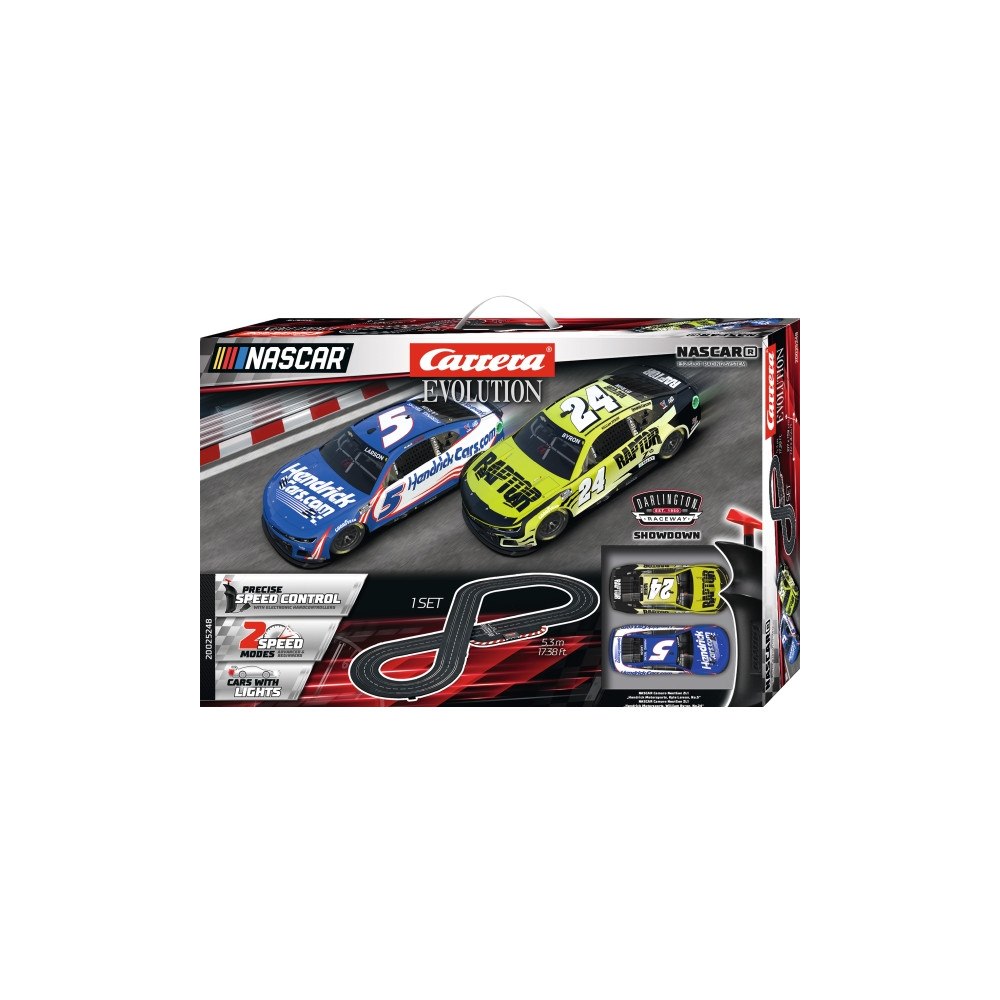 Carrera Carrera NASCAR Darlington Showdown, Set med racingfordon och...