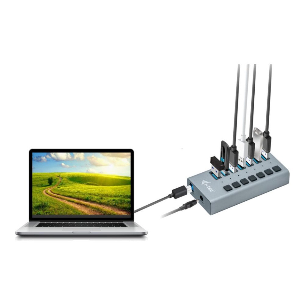 i-tec i-Tec USB 3.0 Charging HUB 7 port + Power Adapter 36 W - hubb - 7 portar