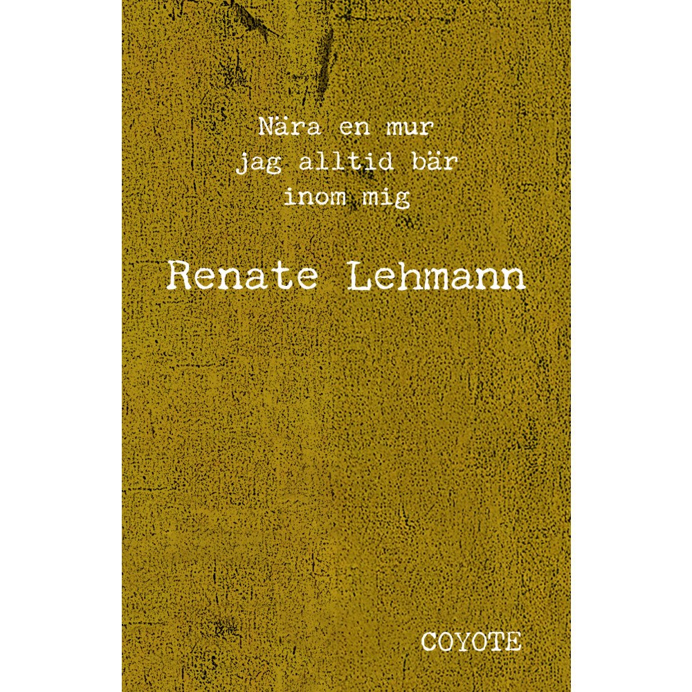 Renate Lehmann Nära en mur jag alltid bär inom mig (häftad)
