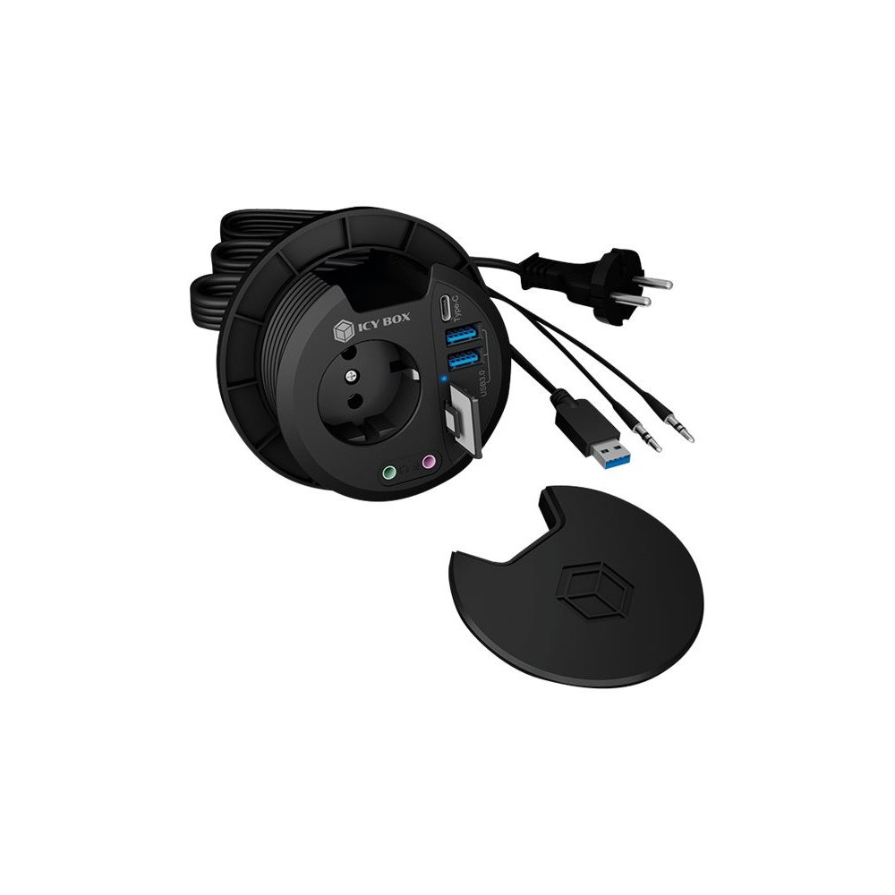 RaidSonic Technology ICY BOX IB-HUB1430-CR - hubb - i-bordet - 3 portar