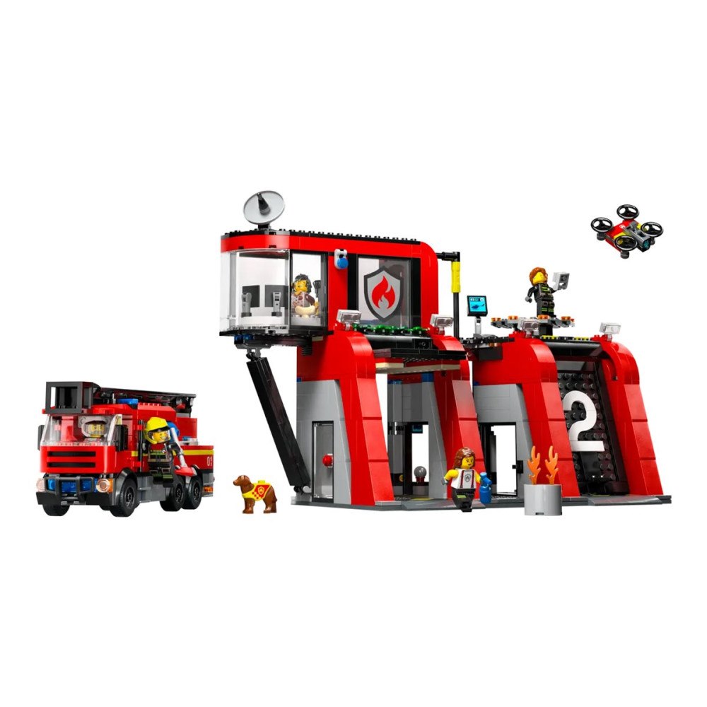 LEGO LEGO City 60414 - Brandstation med brandbil - byggsats