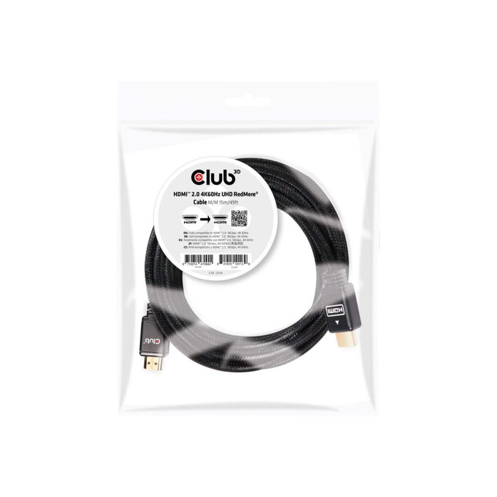 Club 3D Club 3D CAC-2314 - HDMI-kabel med Ethernet - 15 m