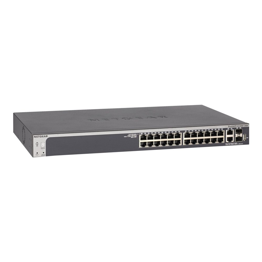 Netgear NETGEAR Smart S3300-28X - v3 - switch - 28 portar - smart - rackmonterbar