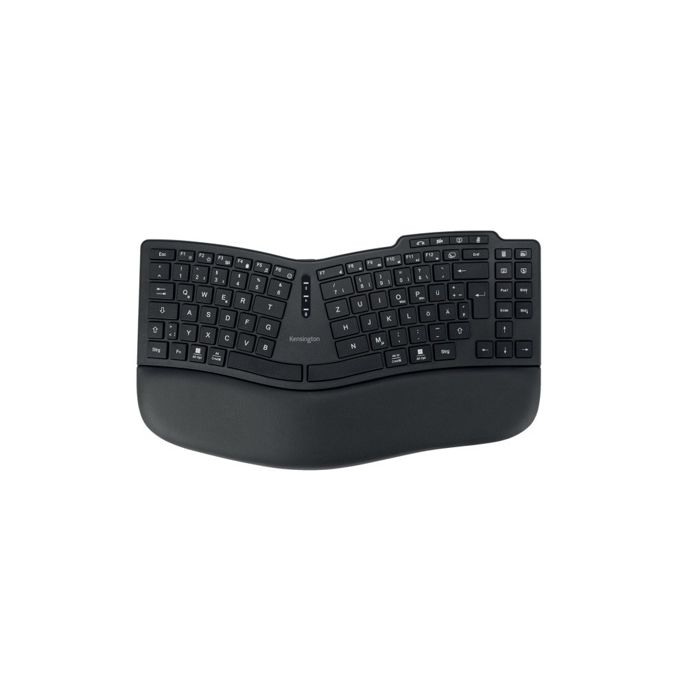 Kensington Computer Products Group Kensington Pro Fit Ergo KB675 EQ - tangentbord - uppladdningsbar TKL - QWERTZ - tysk - svart Inmatningsenhet