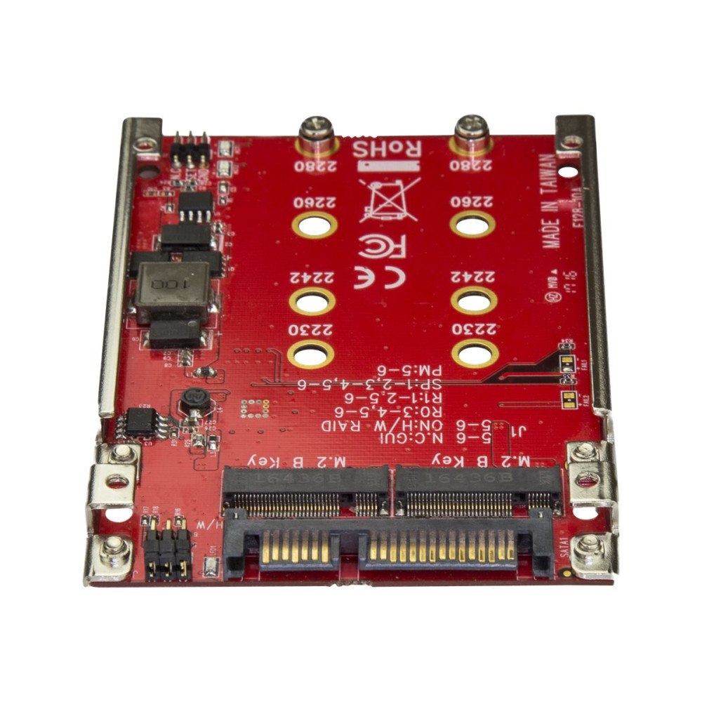 StarTech.com StarTech.com Dual-Slot M.2-enhet till SATA-adapter för 2,5" Drive Bay - RAID - kontrollerkort (RAID) - M.2 Card - SATA 6...