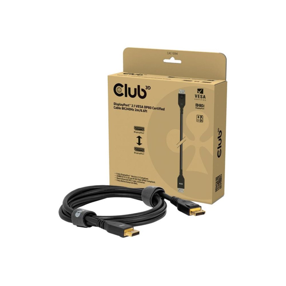 Club-3d Club 3D - DisplayPort-kabel - DisplayPort till DisplayPort - 2 m