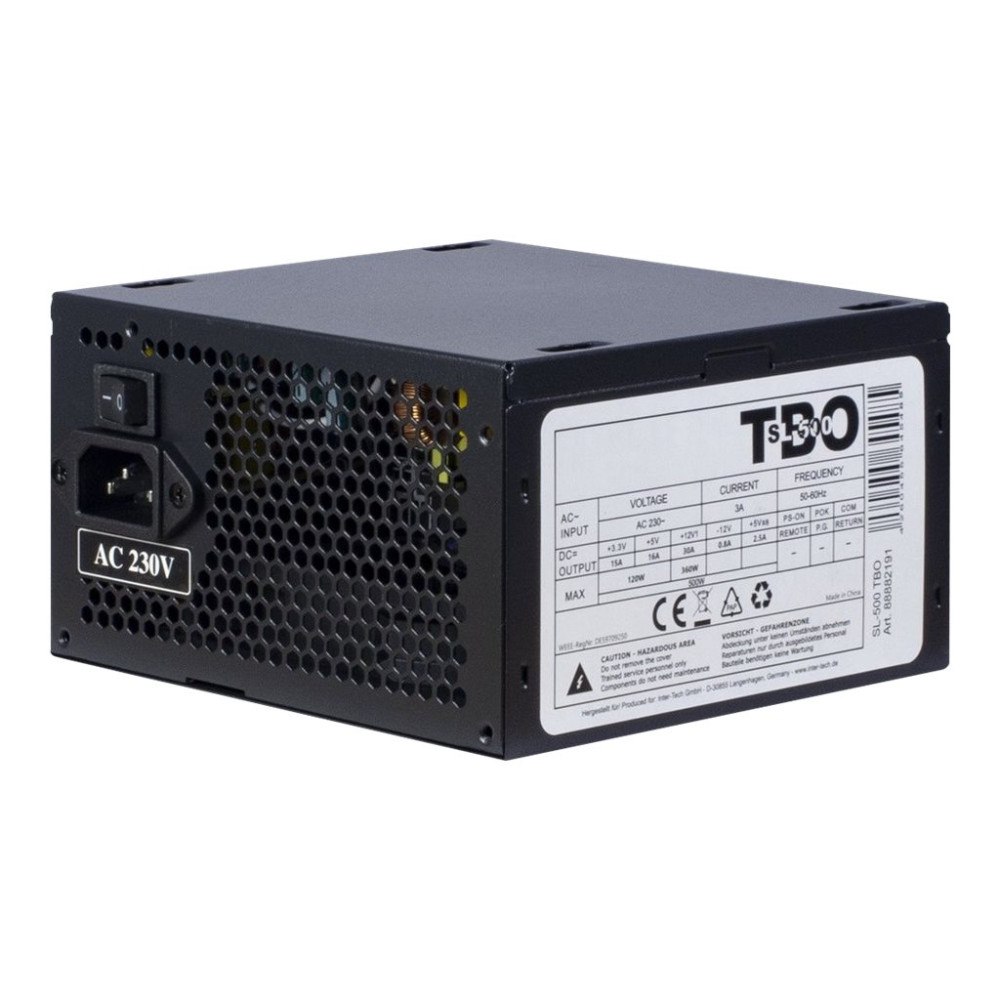Inter-Tech Elektronik Handels Argus SL-500 TBO - nätaggregat - 500 Watt