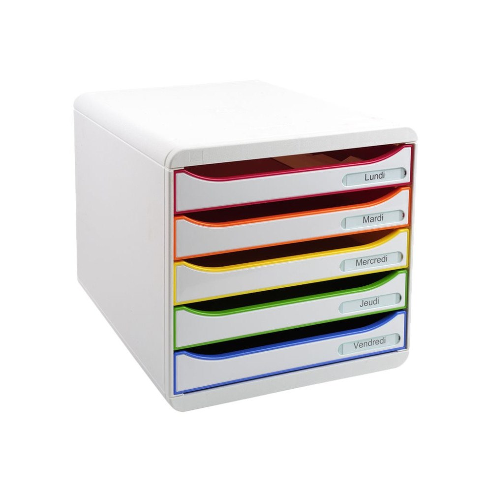 EXACOMPTA Exacompta BIG-BOX PLUS Classic A4+ - lådskåp - vit, harlekin