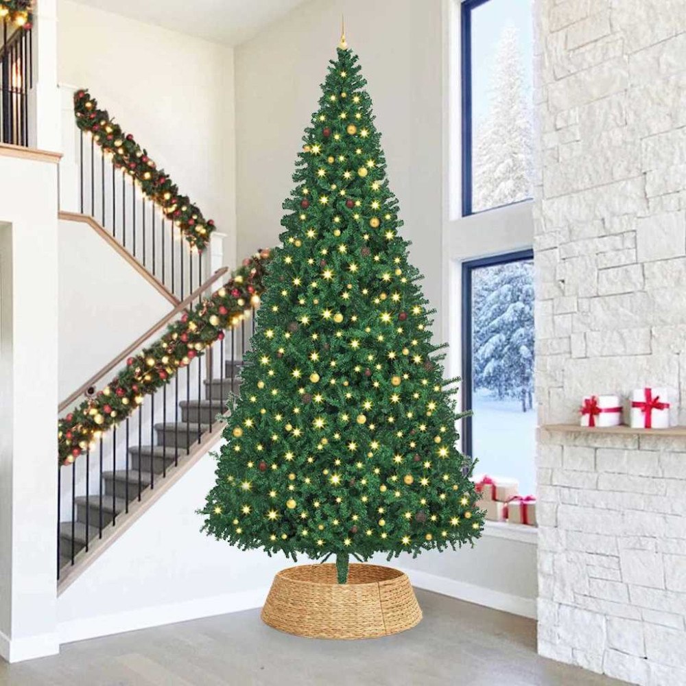 vidaXL Julträdskrage Brun 105 x 105 x 28 cm Vattenhyacint