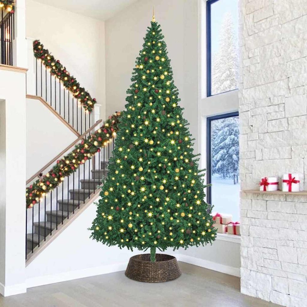 vidaXL Julträdskrage Svart 90 x 90 x 28 cm Vattenhyacint