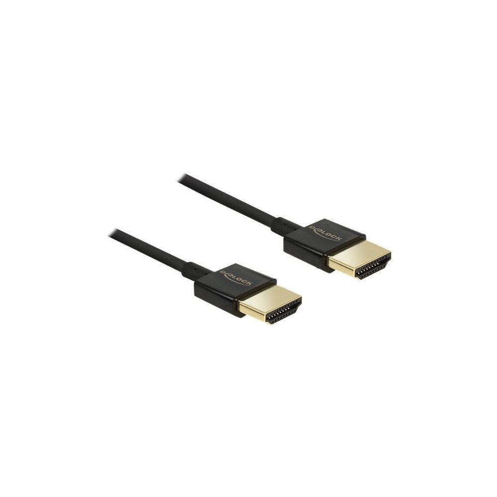 DeLOCK Delock Slim Premium - HDMI-kabel med Ethernet - 1 m