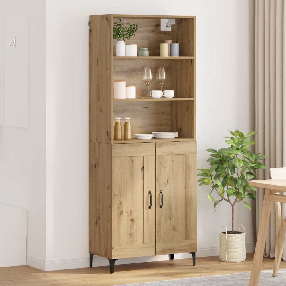 vidaXL Sideboard Väggmonterad 2 pcs artisan ek Konstruerat trä