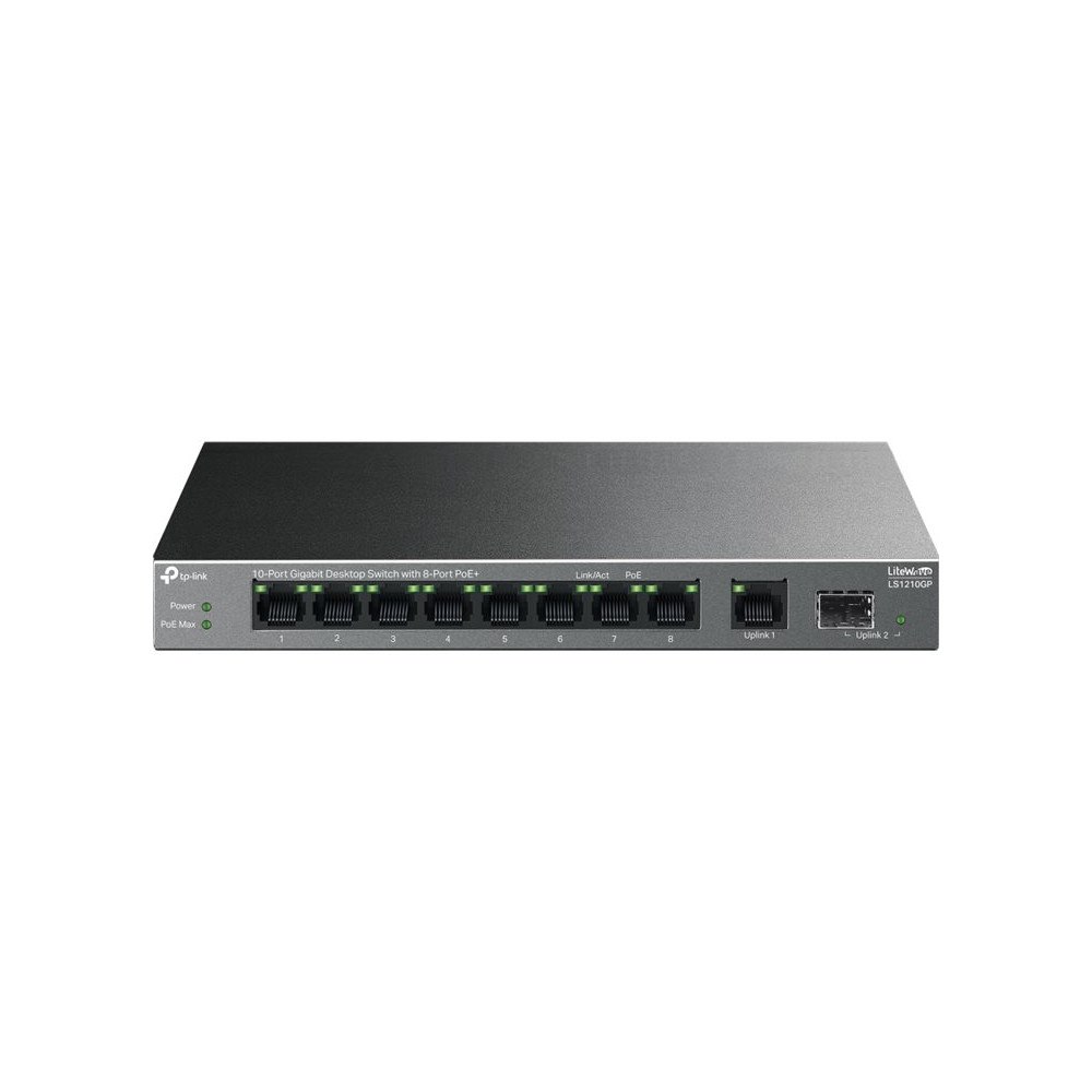 TP-LINK Technologies TP-Link LiteWave LS1210GP V1 - switch - 10 portar