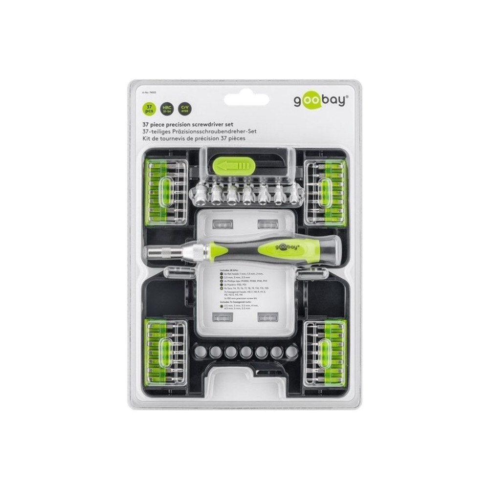 WENTRONIC GMBH goobay - precision screwdriver with bit and socket set - 37 delar