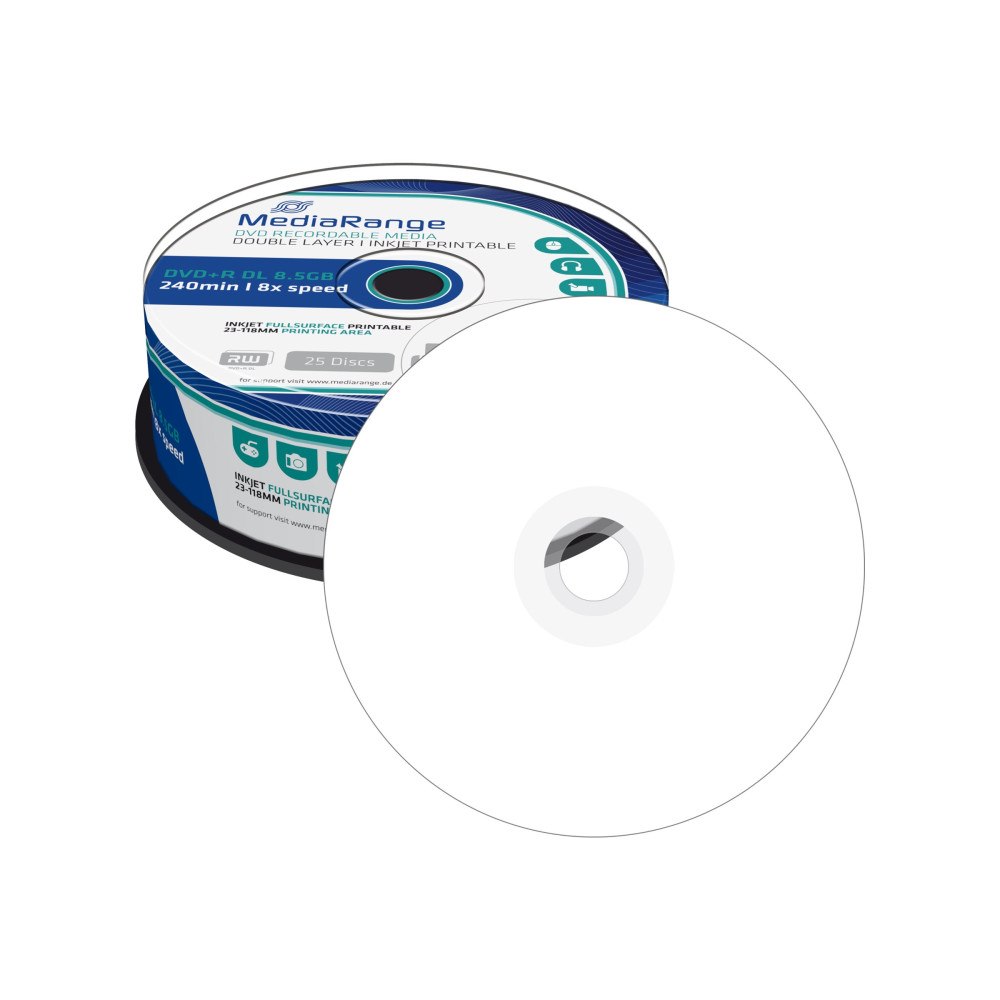 MediaRange MediaRange - DVD+R DL x 25 - 8.5 GB - lagringsmedier