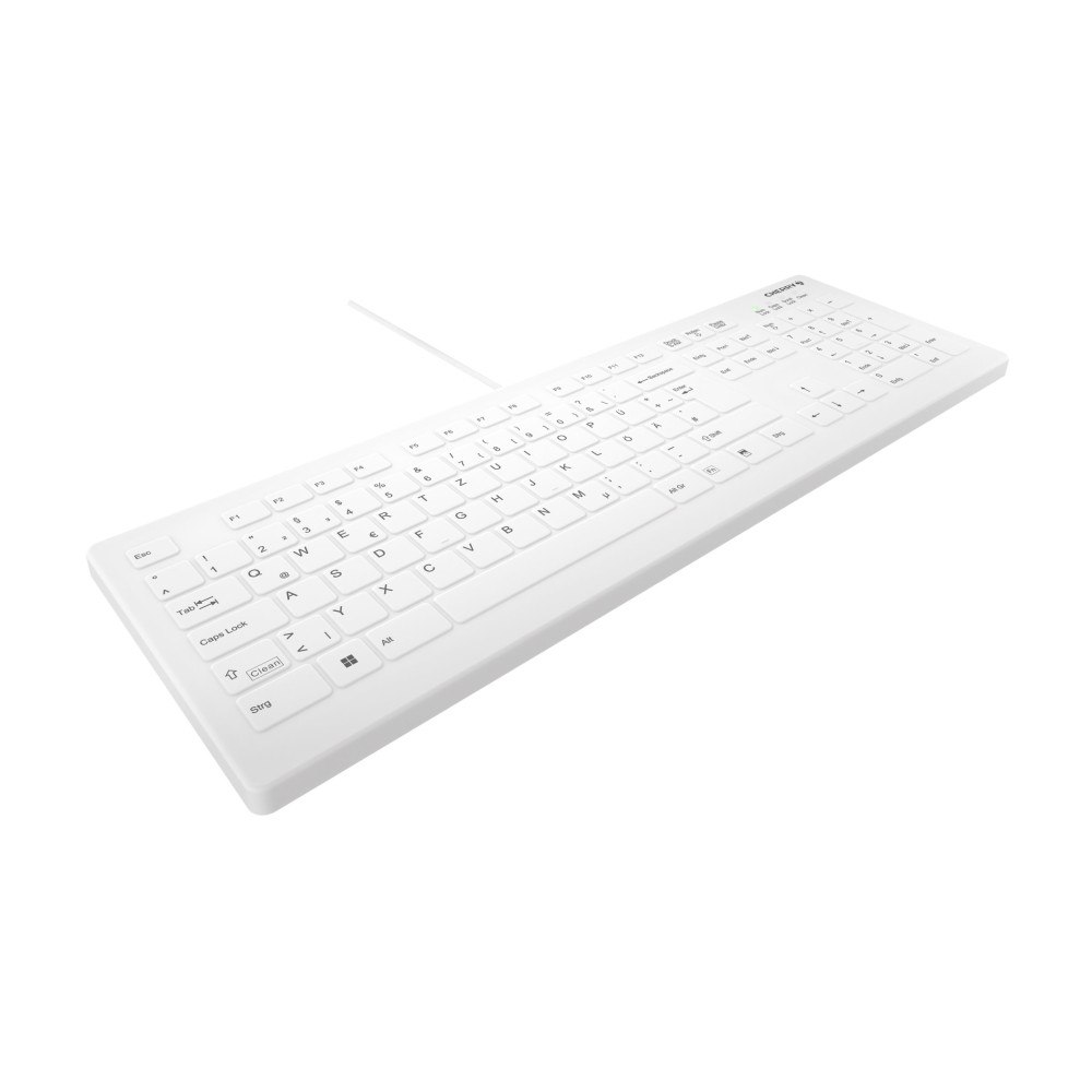 CHERRY Active Key AK-C8112 - tangentbord - medicinskt - 100% full size - QWERTZ - tysk - vit Inmatningsenhet