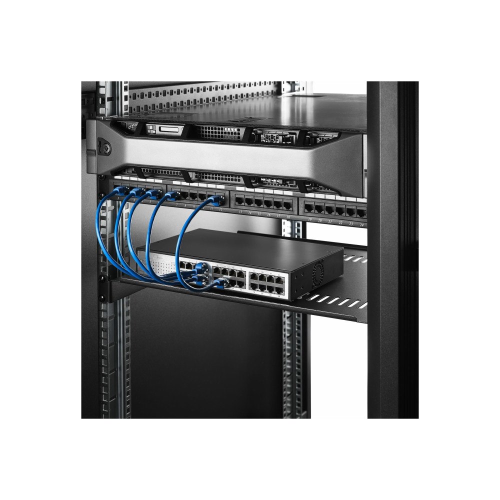 StarTech.com StarTech.com 2-Pack 1U Server Rack Shelf, Vented, 44lb Capacity, 16" Deep (CABSHELF116V2PK) - hylla för rack - 1U