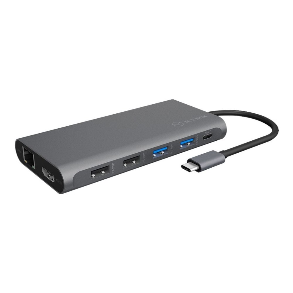 RaidSonic Technology ICY BOX IB-DK4050-CPD - dockningsstation - USB-C - 2 x HDMI, DP