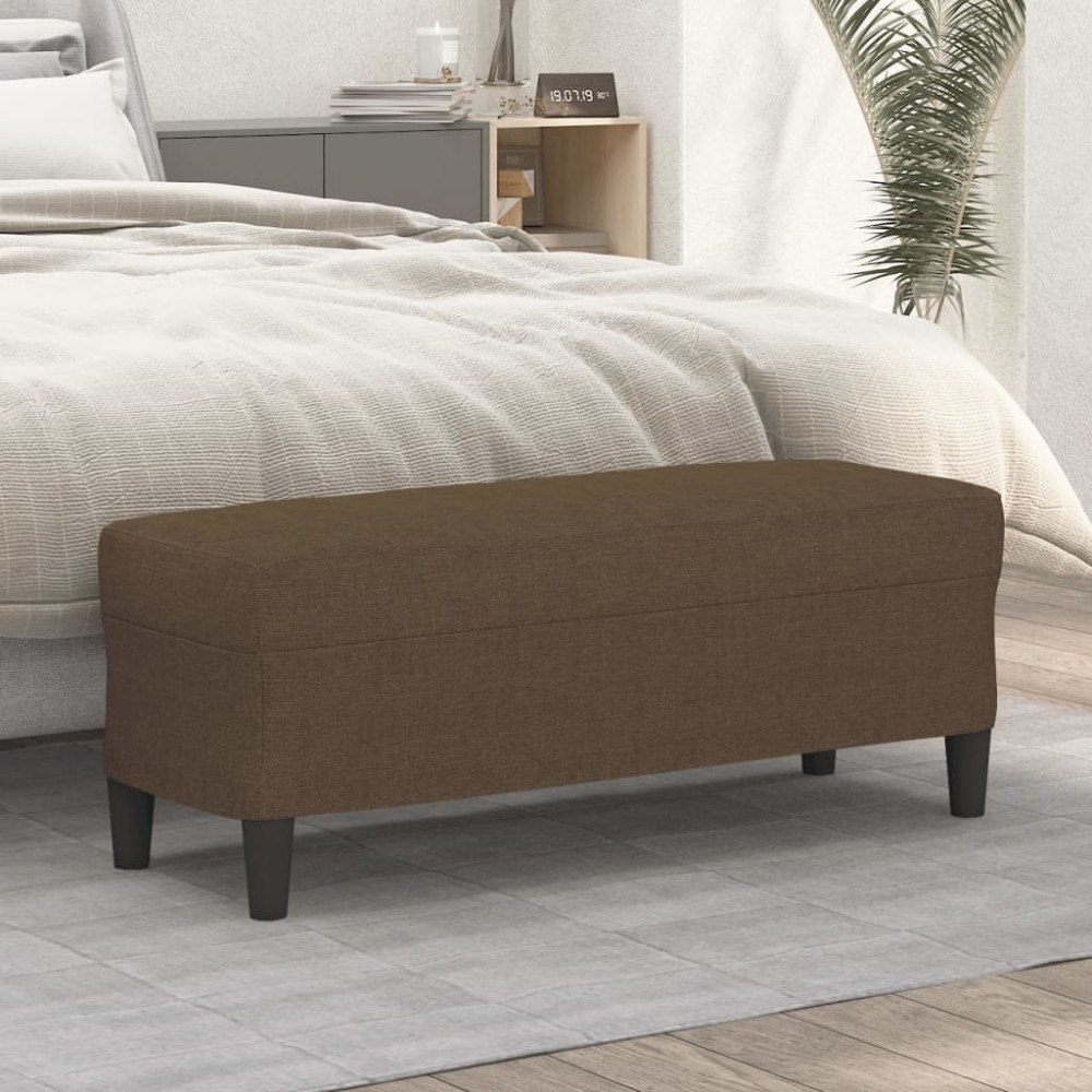 vidaXL Bänk brun 100x35x41 cm tyg