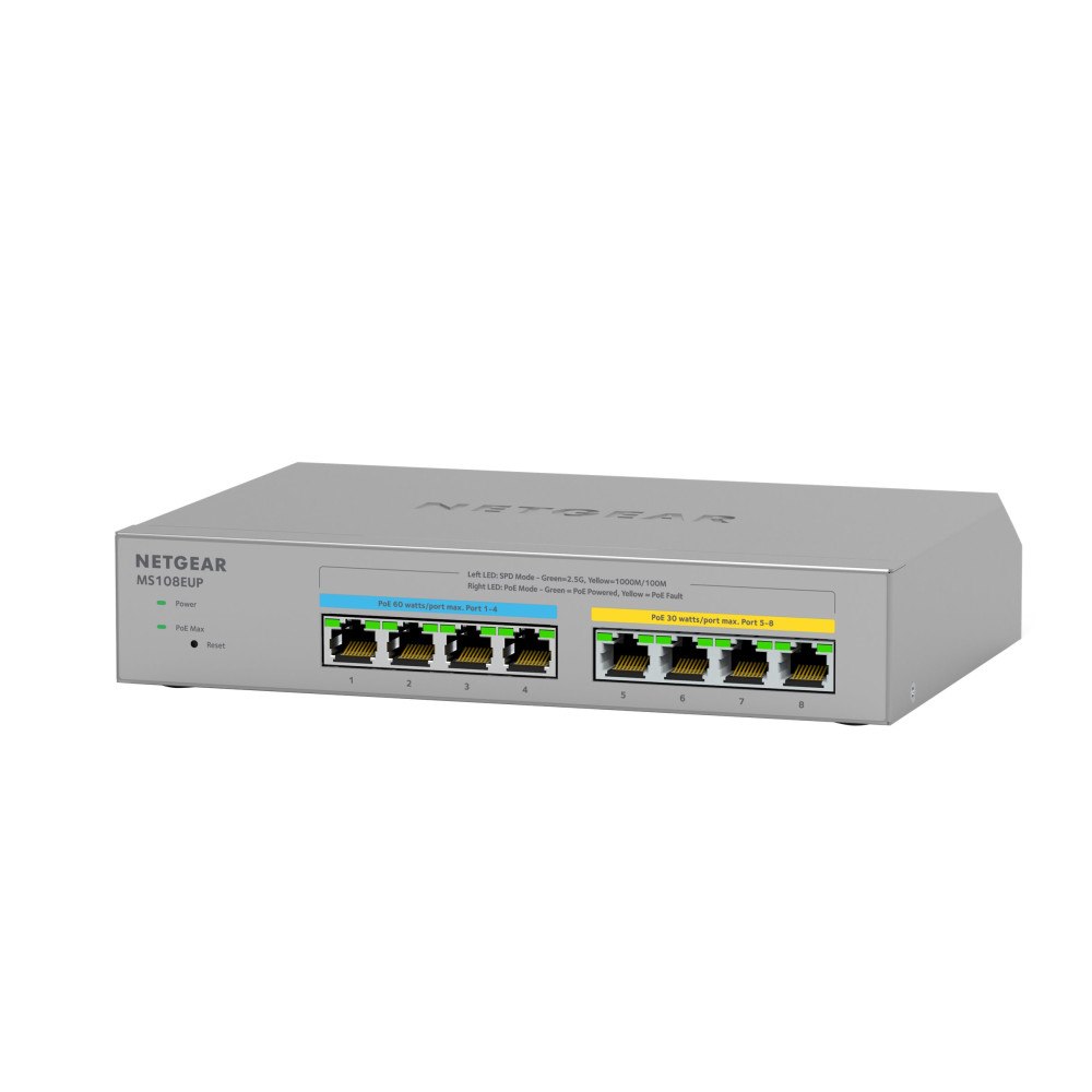 Netgear NETGEAR MS108UP - switch - 8 portar - ohanterad