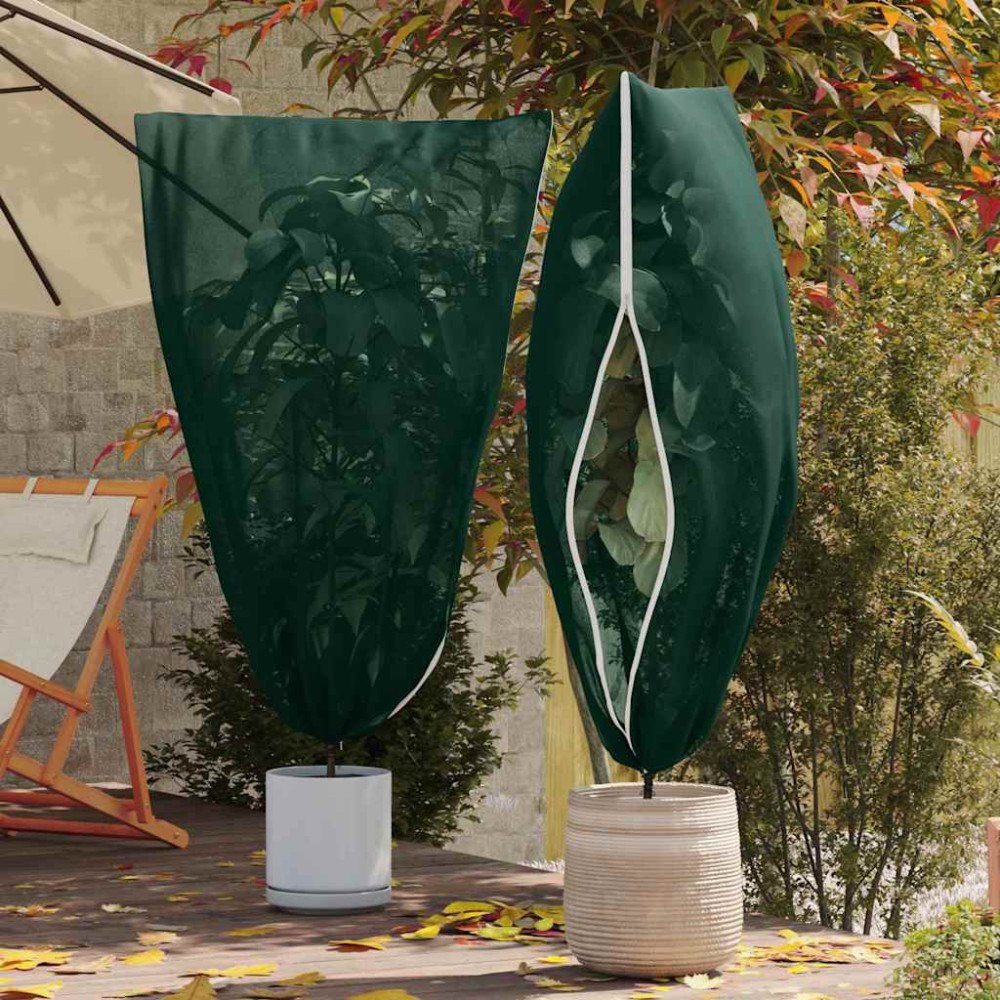 vidaXL Frostskydd för växtfleeceöverdrag 5 pcs Grön 1,55 x 1 m