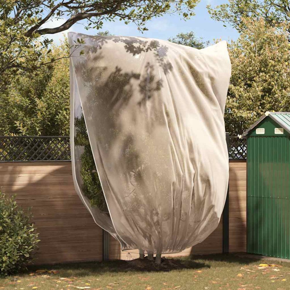vidaXL Frostskydd för växtfleeceöverdrag Beige 3,5 x 2,5 m