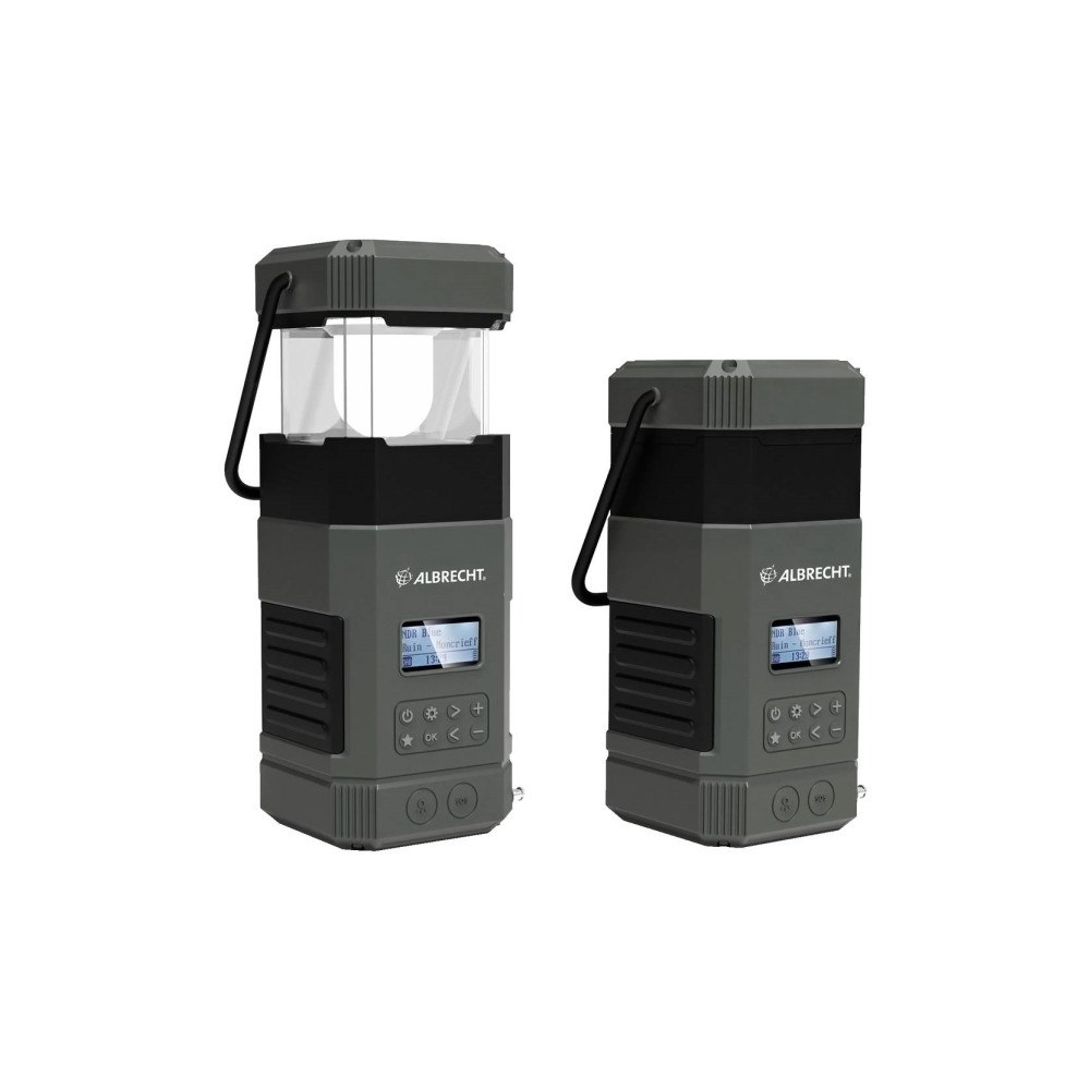 Albrecht Albrecht DR 114 DAB, Batteridriven campinglykta, Svart, 80 L...
