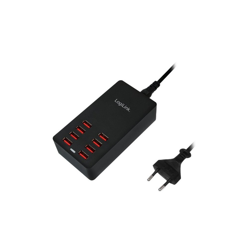 2direct LogiLink Table Charger strömadapter - 8 x 4-stifts USB typ A - 44 Watt