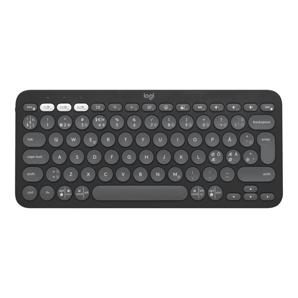 Logitech Logitech Pebble Keys 2 K380s - tangentbord - QWERTY - nordiskt (danska/finska/norska/svenska) - tonal graphite Inmatning...
