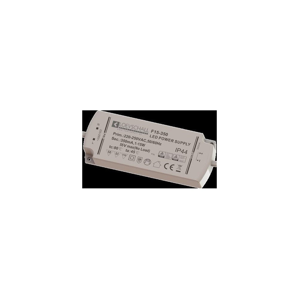 Solar Plus ID-LED Driver til 350mA spot 1W-15W, HBL = 16x45x115mm, med...