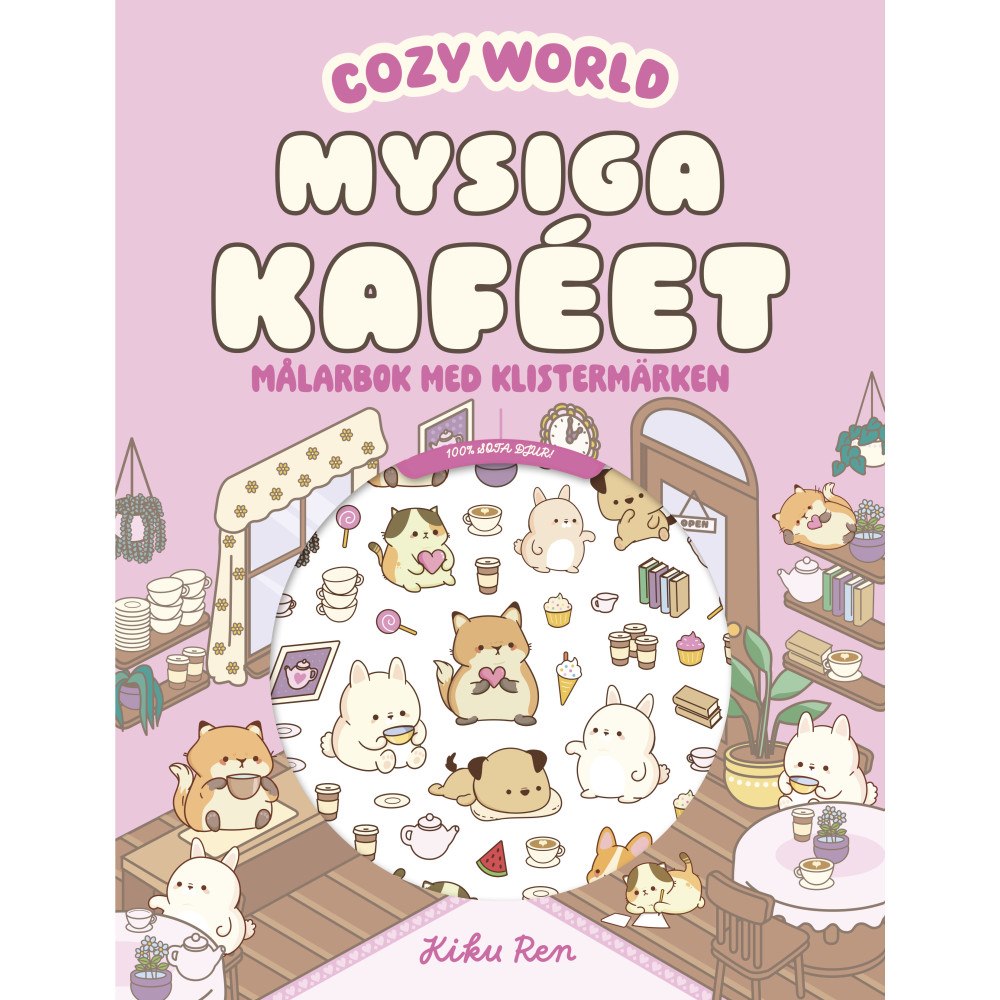 Tukan Förlag Mysiga kaféet : Målarbok med klistermärken (häftad)