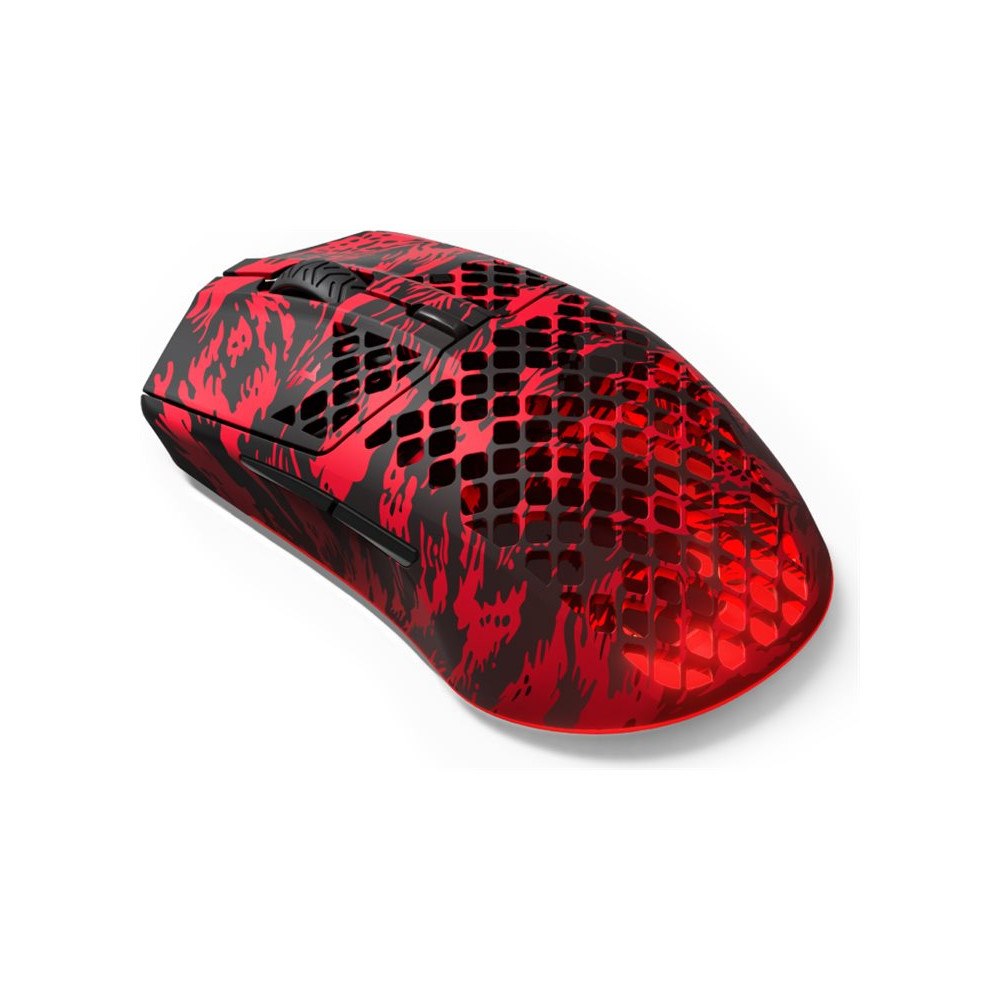Steelseries SteelSeries Aerox 3 - Faze Clan Edition - mus - 2.4 GHz, Bluetooth 5.0 - matt svart/röd