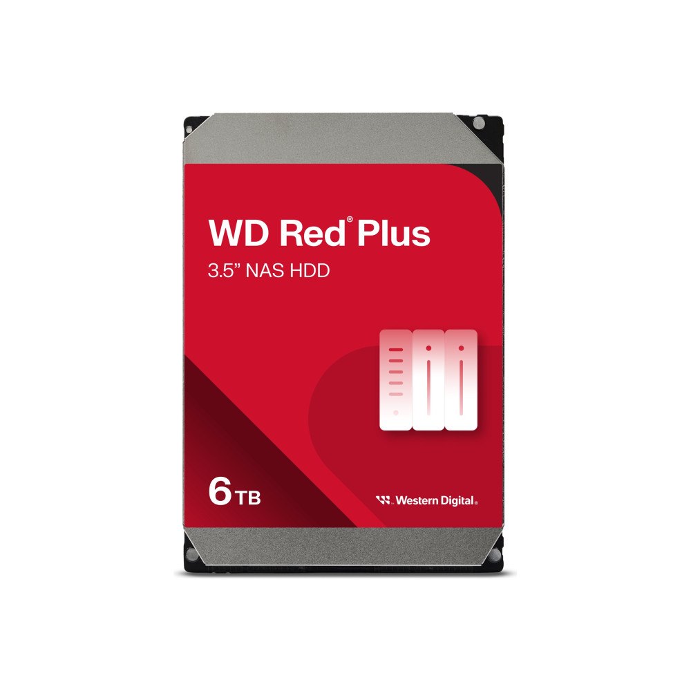 Western Digital WD Red Plus WD60EFPX - hårddisk - 6 TB - SATA 6Gb/s