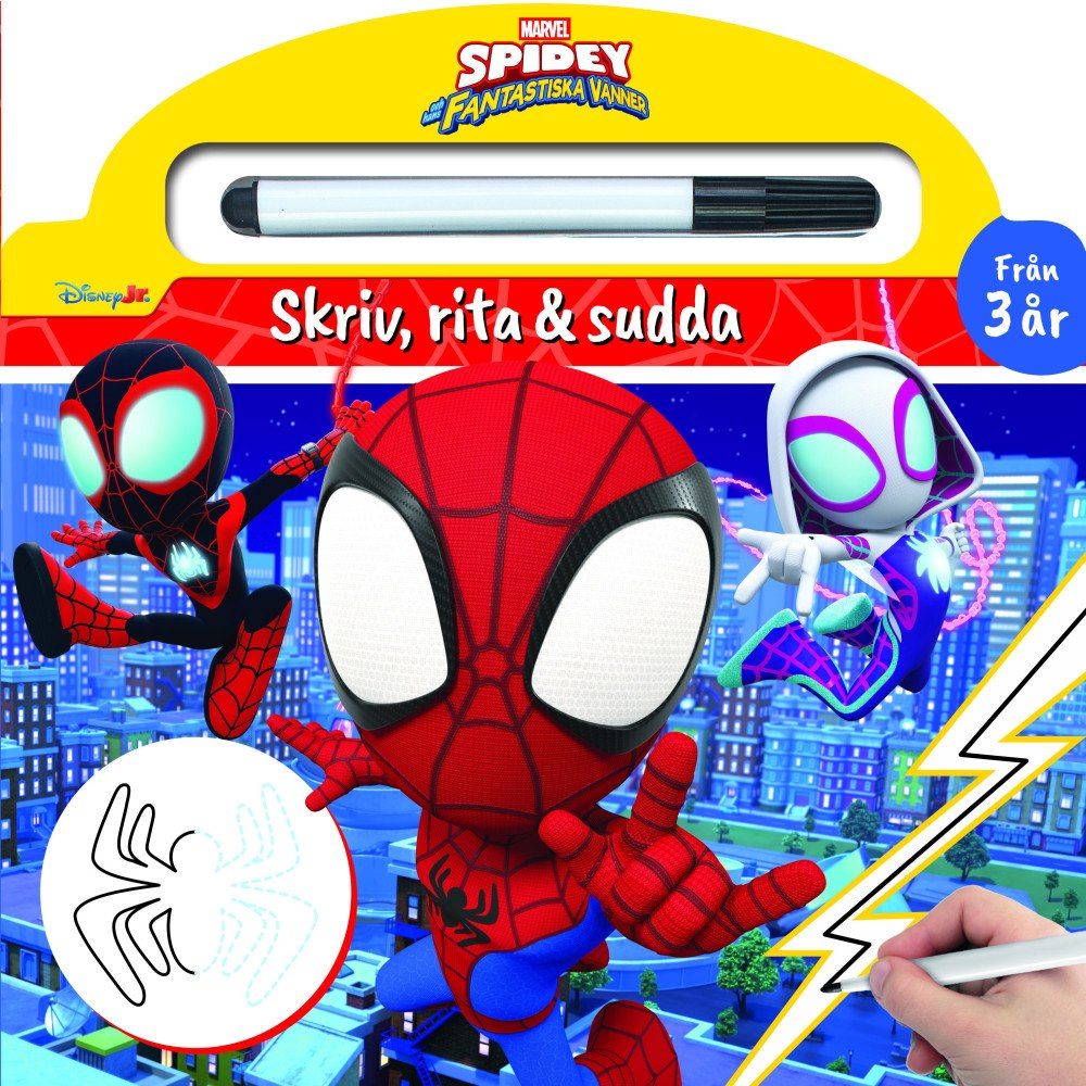 Karrusel Forlag Cargo Int Aps Skriv och sudda ut - Spidey (bok, board book)