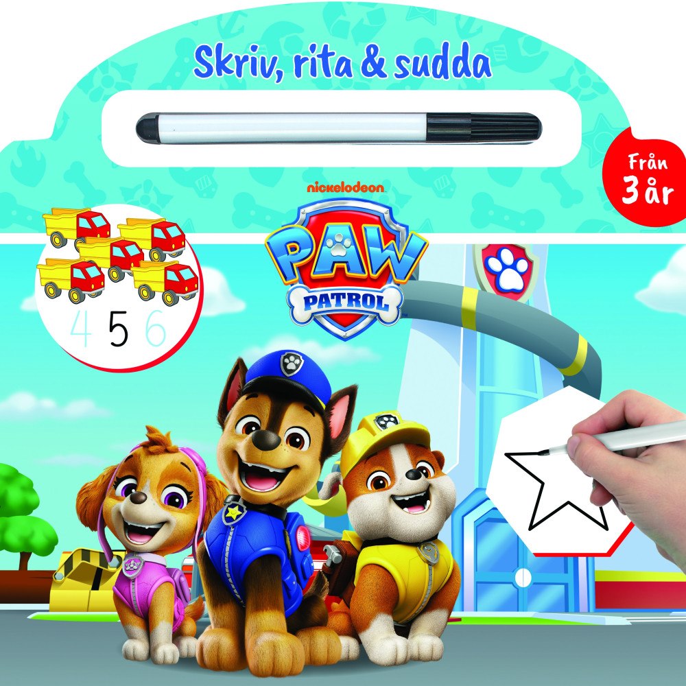 Karrusel Forlag Cargo Int Aps Skriv och sudda ut - Paw Patrol (bok, board book)