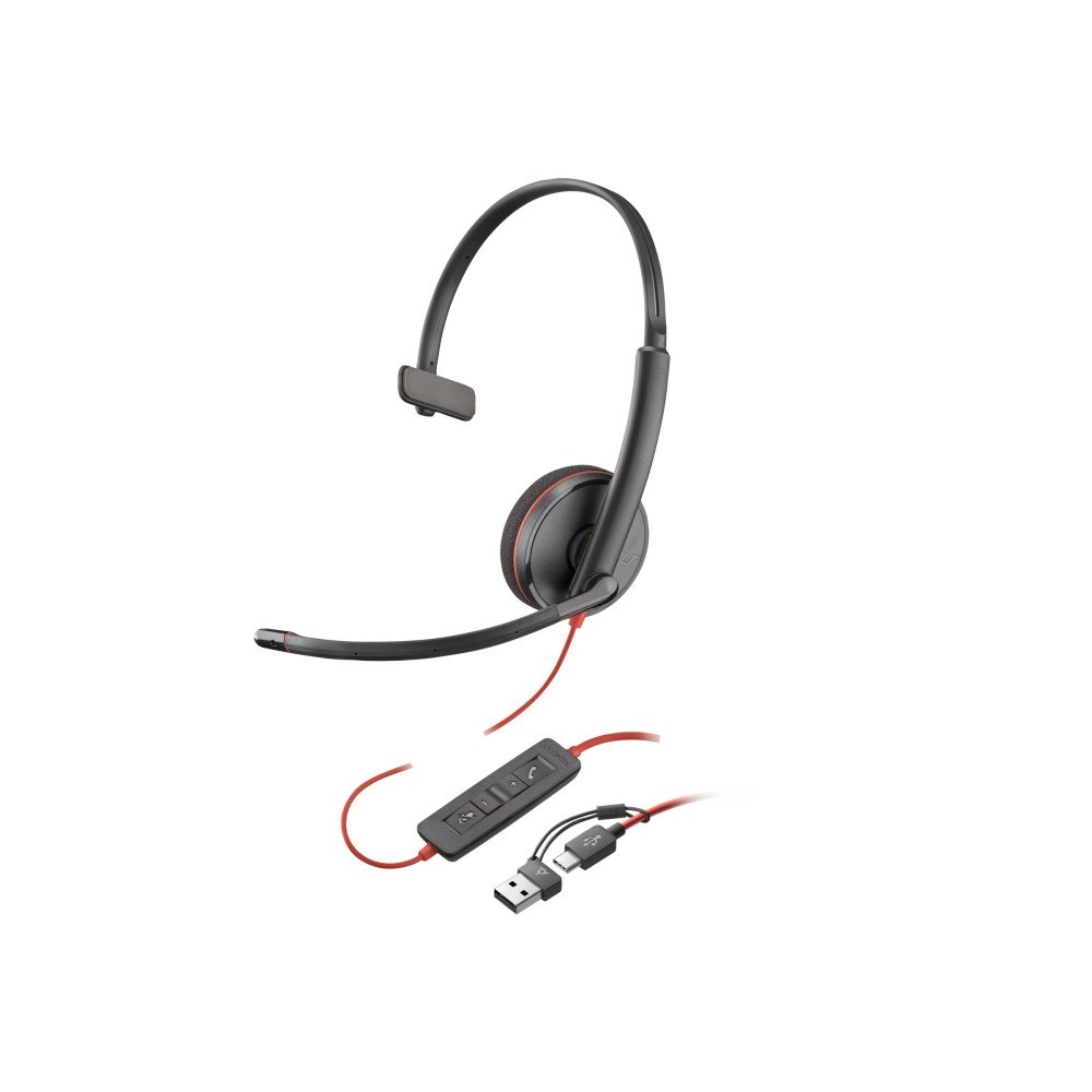 Hewlett-Packard Poly Blackwire 3210 - headset - USB-C