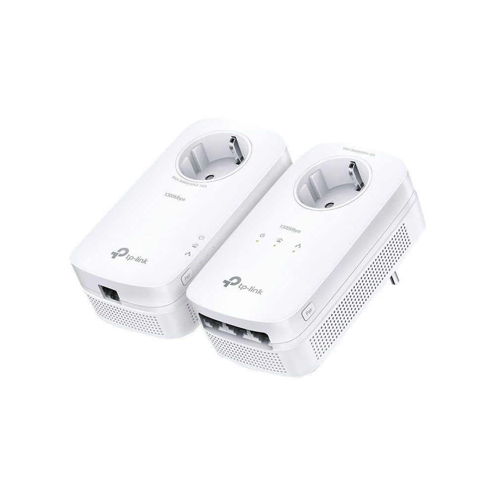 TP-LINK Technologies TP-Link TL-PA8033P KIT V4 - Starter Kit - PowerLine adaptersats - vägginsticksbar - med TP-Link TL-PA8010P