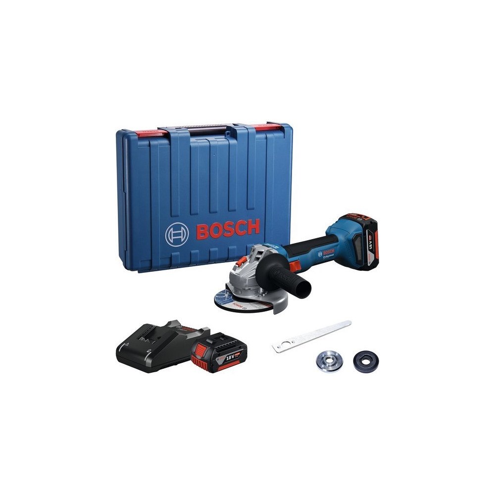 Bosch GWS18V-8 SZLIF KĄT (125 mm 2x4Ah vägg)