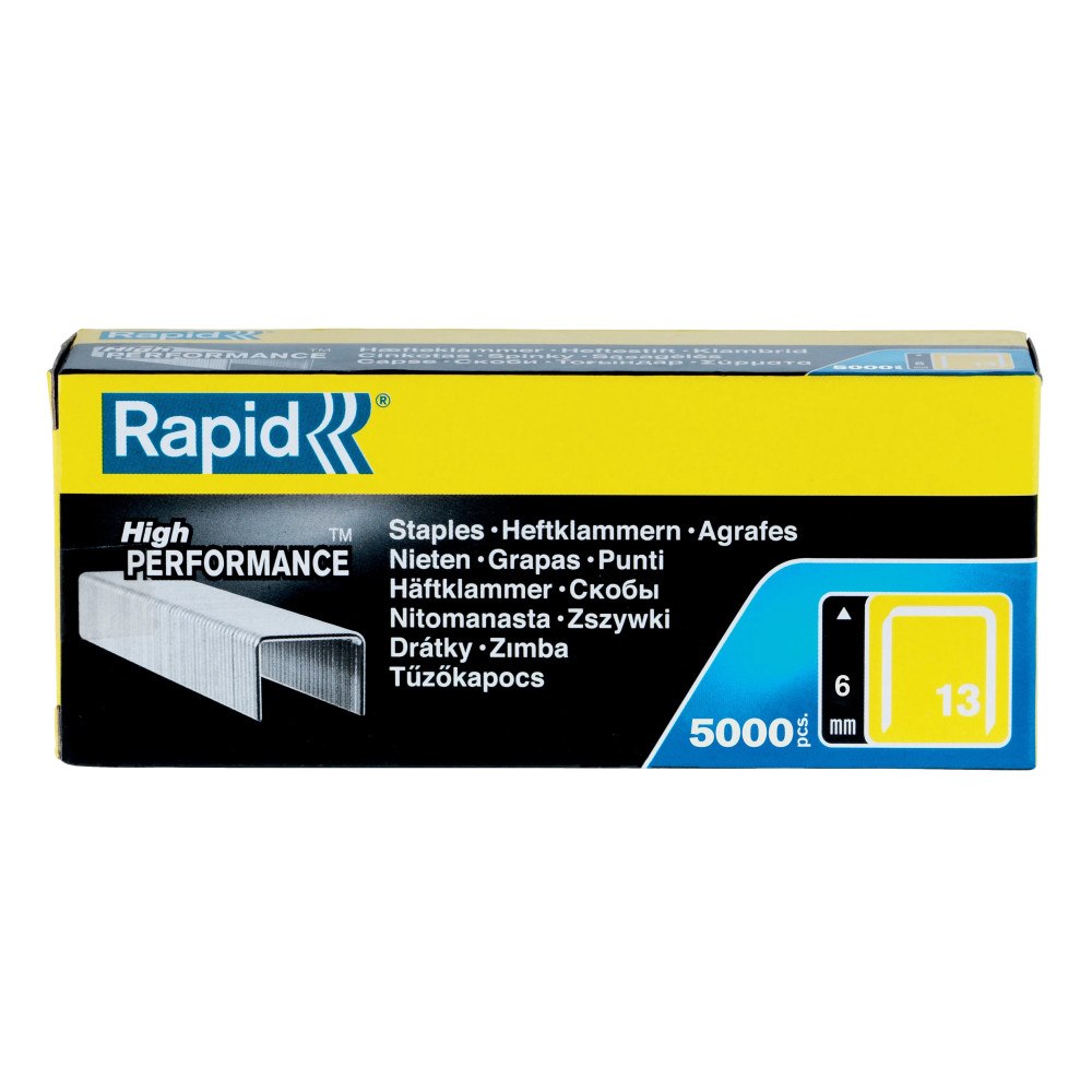 RAPID Rapid - klamrar - No. 13 - 6 mm - paket med 5000