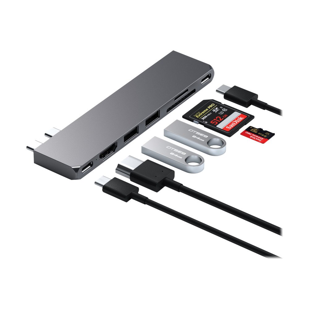 Satechi Satechi Pro Hub Slim - dockningsstation - USB-C x 2 - HDMI