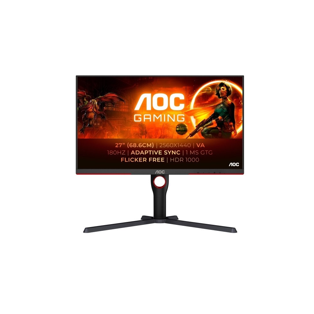 AOC AOC G3 Q27G3XMN/BK, 68,6 cm (27"), 2560 x 1440 pixlar, 2K Ul...
