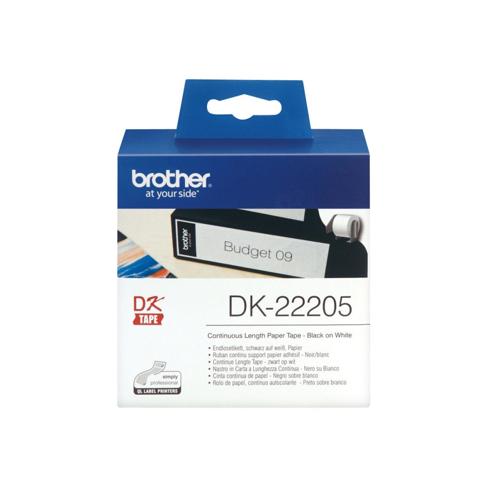 Brother Brother DK-22205 - termiskt papper - Rulle (6,2 cm x 30,5 m)