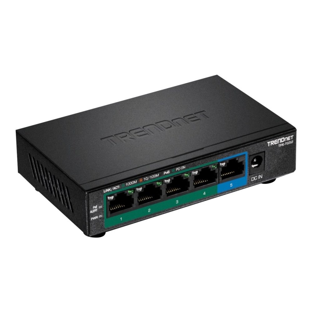 TRENDnet TRENDnet TPE TG52 - switch - 5 portar - TAA-kompatibel