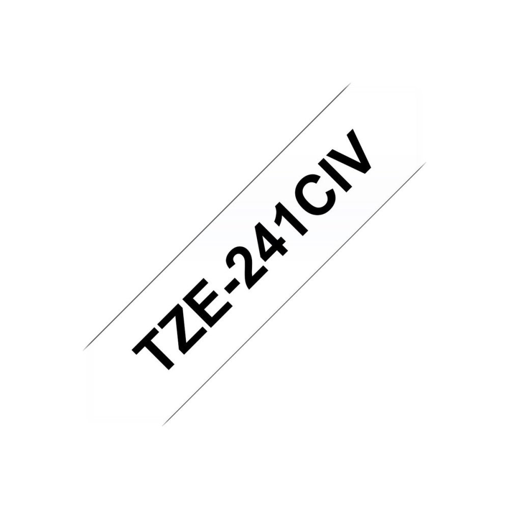 Brother Brother TZe-241CIV - bandlaminat - 1 kassett(er) - Rulle (1,8 cm x 8 m)