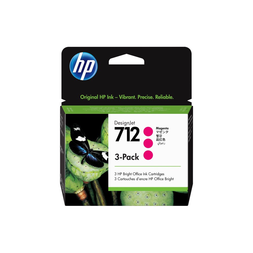 HP HP 712 - 3-pack - magenta - original - DesignJet - bläckpatron
