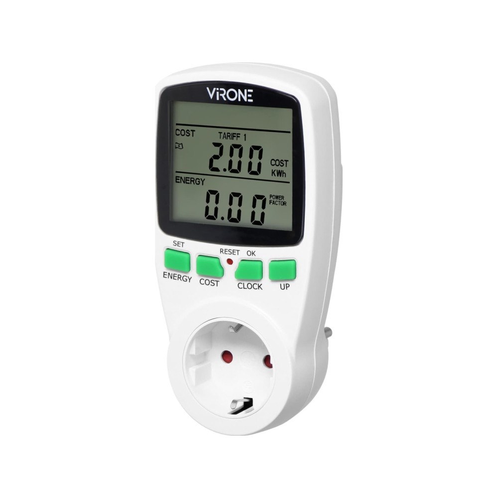 ORNO Orno Dual tariff wattmeter, energikalkylator med LCD-display...