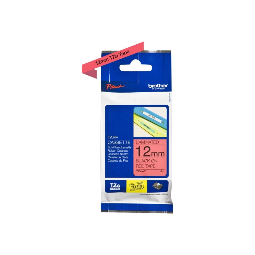 Brother Brother TZe-431 - bandlaminat - 1 kassett(er) - Rulle (1,2 cm x 8 m)