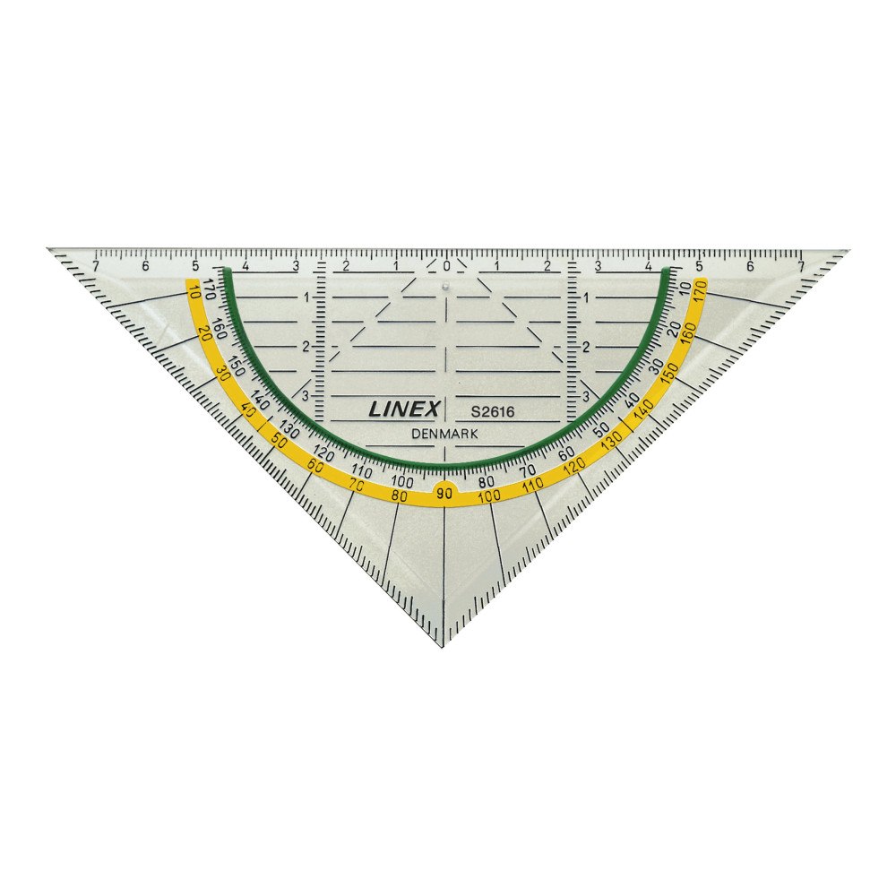 LINEX Linex Super S2616 - triangel - glasklar med gul rand - SAN (Styrene Acrylonitrile)